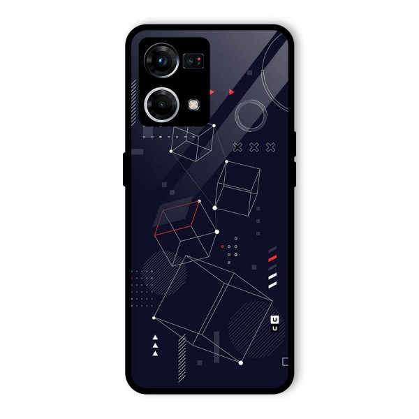 Royal Abstract Shapes Glass Back Case for Oppo F21s Pro 4G
