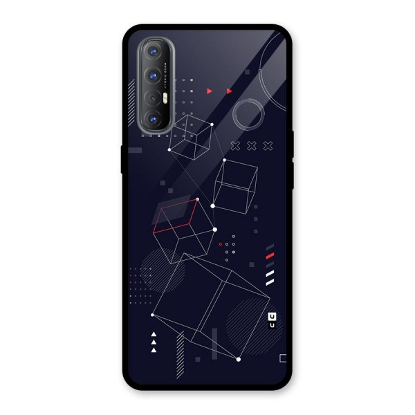 Royal Abstract Shapes Glass Back Case for Oppo Reno3 Pro