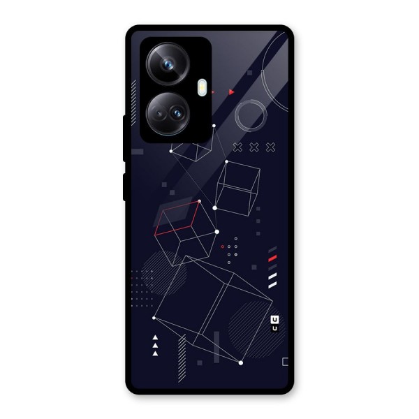 Royal Abstract Shapes Glass Back Case for Realme 10 Pro Plus