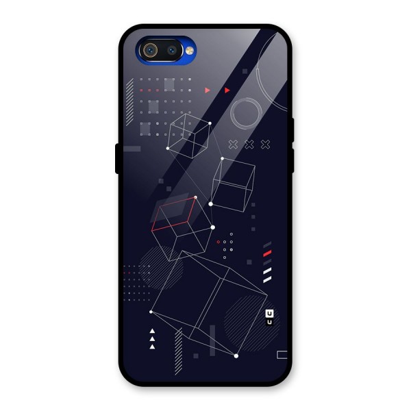 Royal Abstract Shapes Glass Back Case for Realme C2
