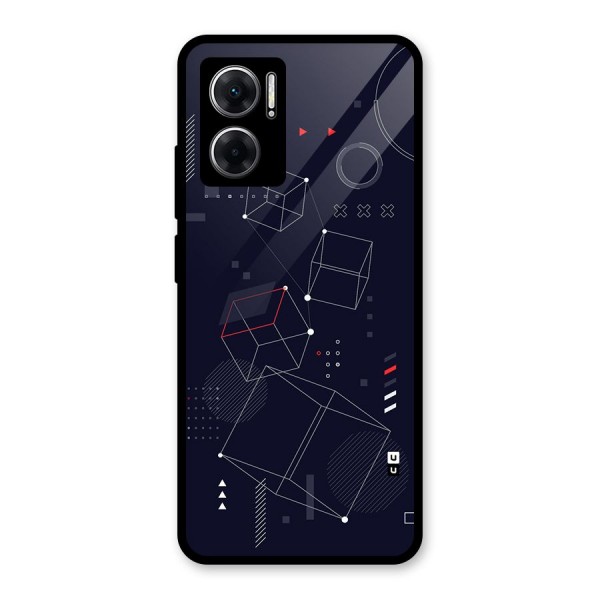 Royal Abstract Shapes Glass Back Case for Redmi 11 Prime 5G