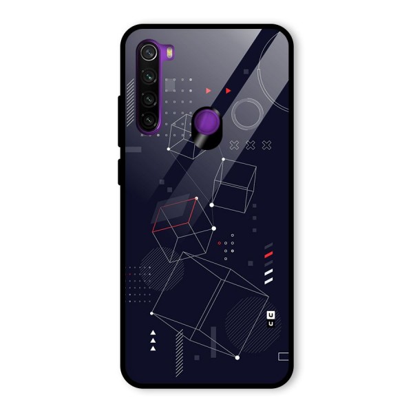 Royal Abstract Shapes Glass Back Case for Redmi Note 8