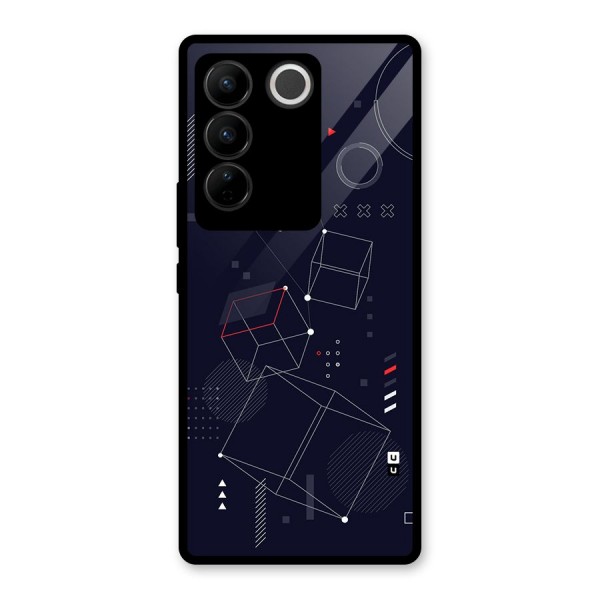 Royal Abstract Shapes Glass Back Case for Vivo V27