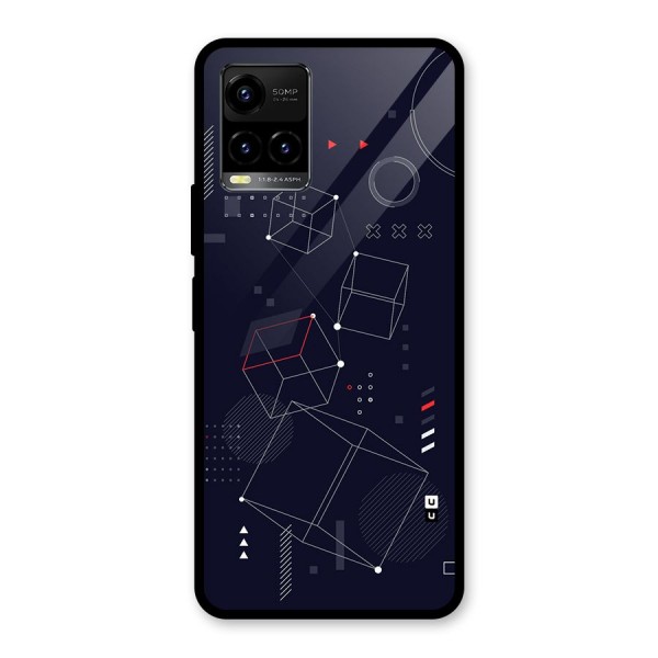 Royal Abstract Shapes Glass Back Case for Vivo Y21G