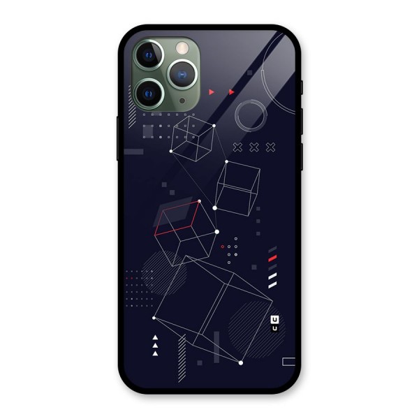 Royal Abstract Shapes Glass Back Case for iPhone 11 Pro