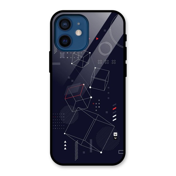 Royal Abstract Shapes Glass Back Case for iPhone 12 Mini