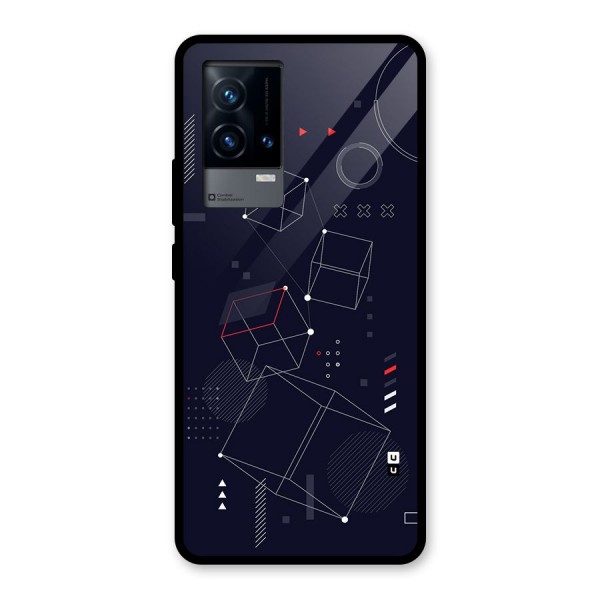 Royal Abstract Shapes Glass Back Case for iQOO 9 5G