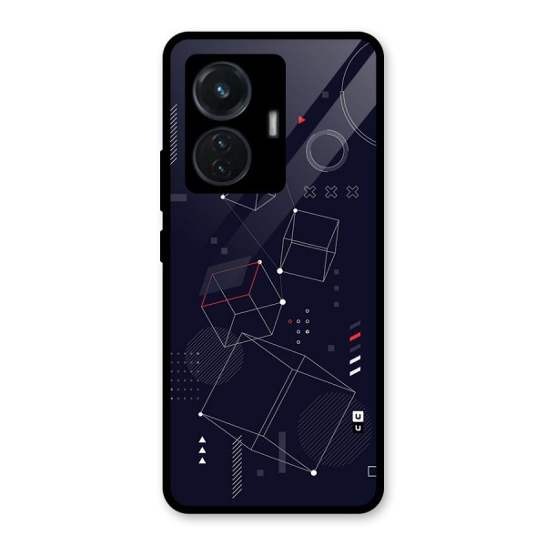 Royal Abstract Shapes Glass Back Case for iQOO Z6 44W