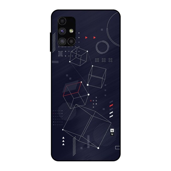 Royal Abstract Shapes Metal Back Case for Galaxy M51