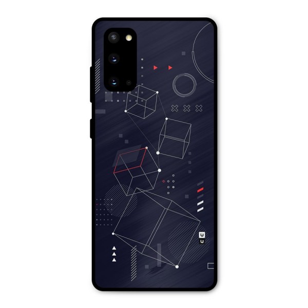 Royal Abstract Shapes Metal Back Case for Galaxy S20