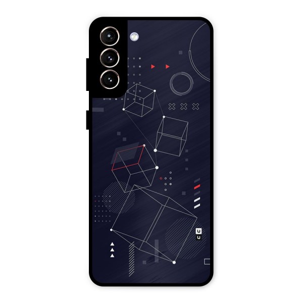 Royal Abstract Shapes Metal Back Case for Galaxy S21 Plus