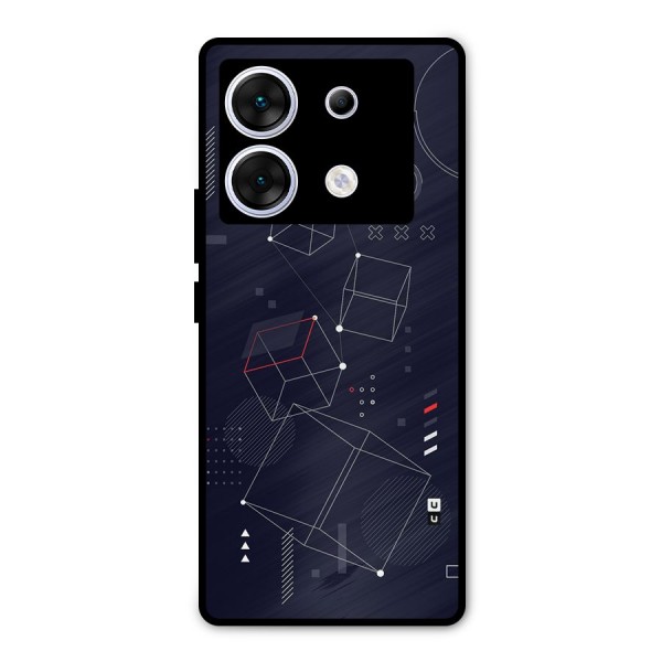 Royal Abstract Shapes Metal Back Case for Infinix Zero 30 5G