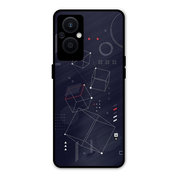 Royal Abstract Shapes Metal Back Case for Oppo F21s Pro 5G