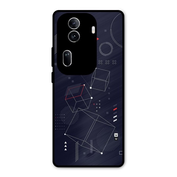 Royal Abstract Shapes Metal Back Case for Oppo Reno11 Pro 5G