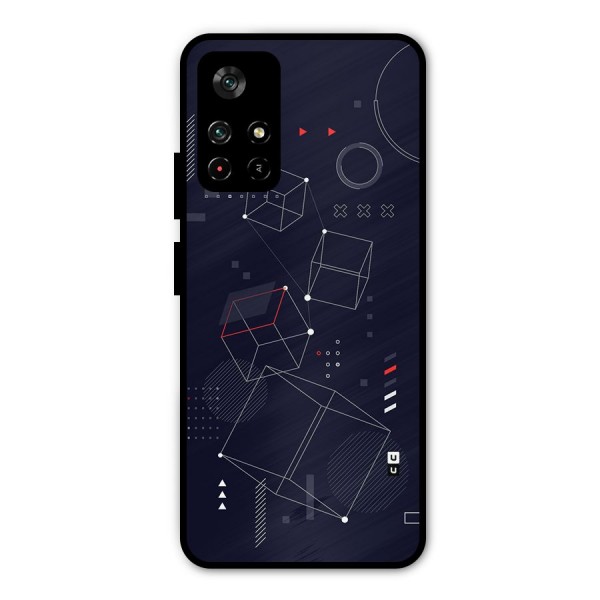Royal Abstract Shapes Metal Back Case for Poco M4 Pro 5G
