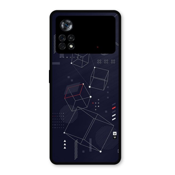 Royal Abstract Shapes Metal Back Case for Poco X4 Pro 5G