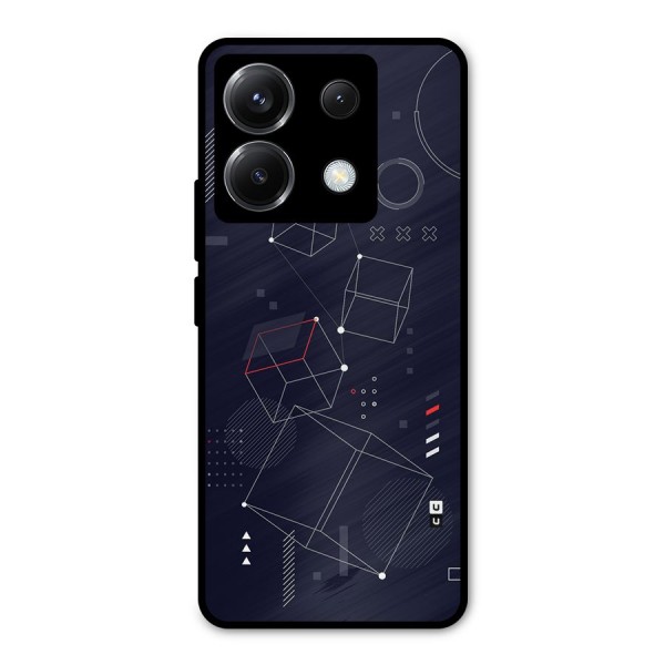 Royal Abstract Shapes Metal Back Case for Poco X6