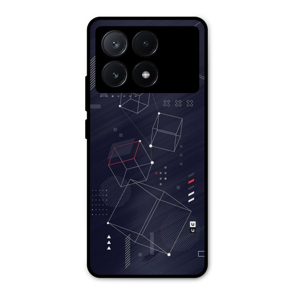 Royal Abstract Shapes Metal Back Case for Poco X6 Pro