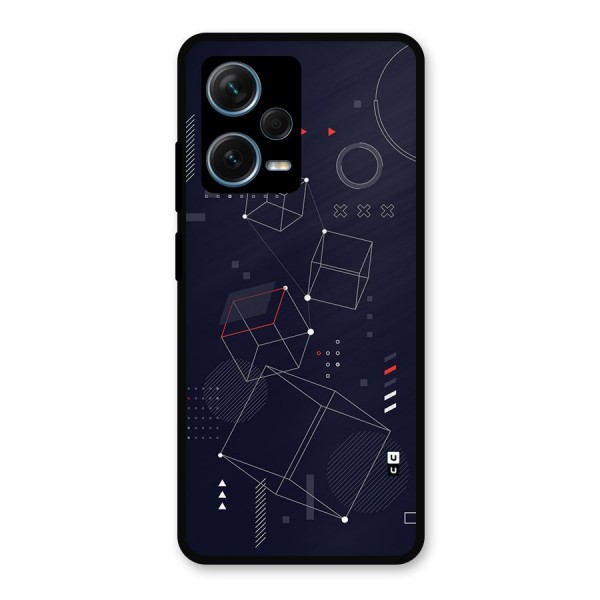 Royal Abstract Shapes Metal Back Case for Redmi Note 12 Pro Plus 5G
