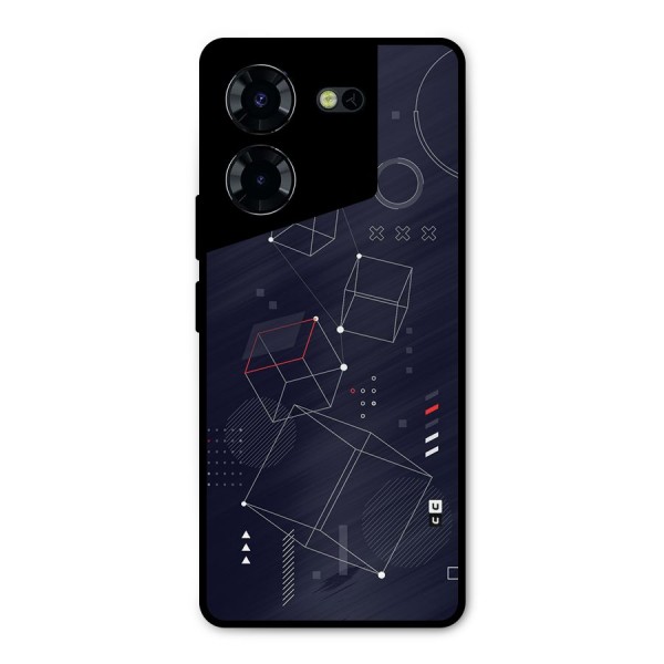 Royal Abstract Shapes Metal Back Case for Tecno Pova 5 Pro 5G
