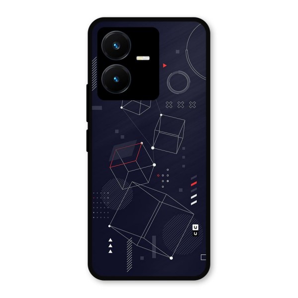 Royal Abstract Shapes Metal Back Case for Vivo Y22