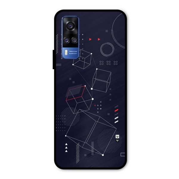 Royal Abstract Shapes Metal Back Case for Vivo Y51A