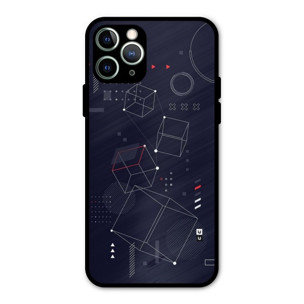 Royal Abstract Shapes Metal Back Case for iPhone 11 Pro Max