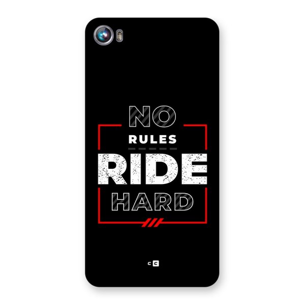Rules Ride Hard Back Case for Canvas Fire 4 (A107)