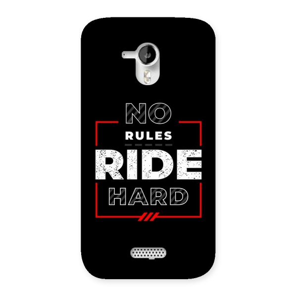Rules Ride Hard Back Case for Canvas HD A116