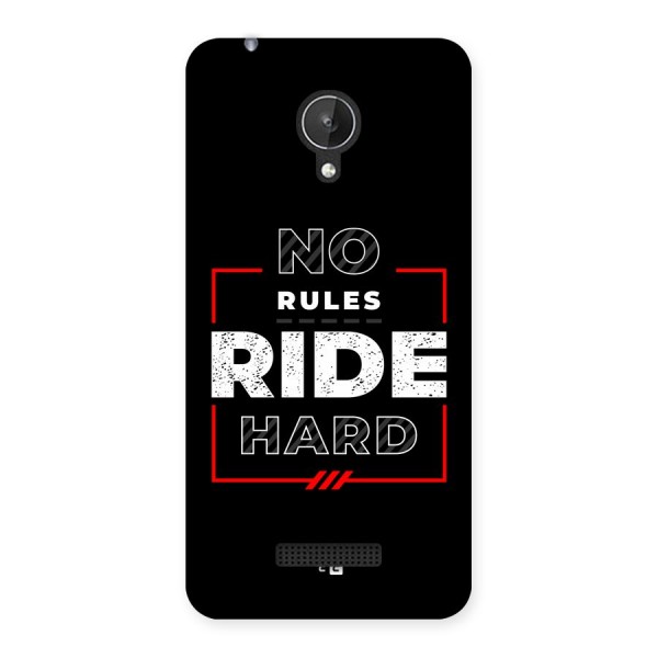 Rules Ride Hard Back Case for Canvas Spark Q380