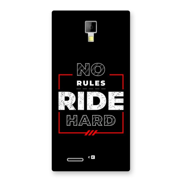 Rules Ride Hard Back Case for Canvas Xpress A99