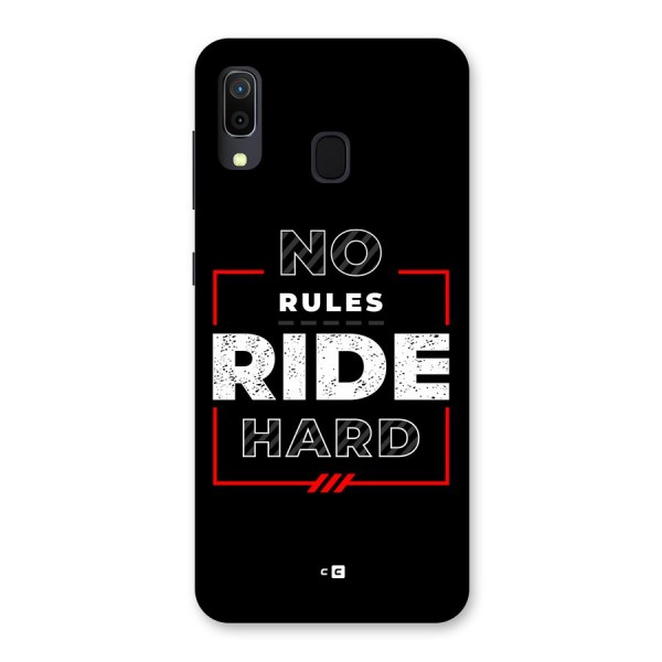 Rules Ride Hard Back Case for Galaxy A20