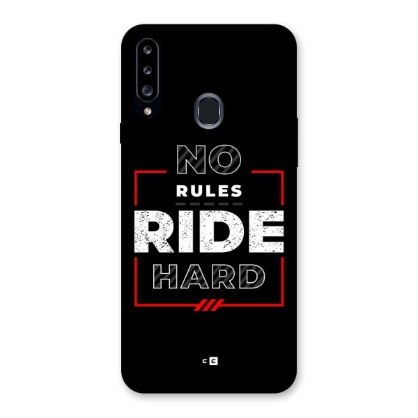 Rules Ride Hard Back Case for Galaxy A20s