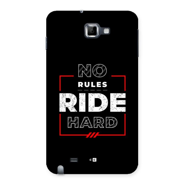 Rules Ride Hard Back Case for Galaxy Note
