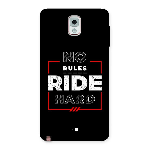 Rules Ride Hard Back Case for Galaxy Note 3