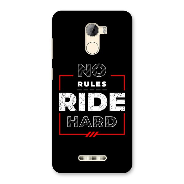 Rules Ride Hard Back Case for Gionee A1 LIte