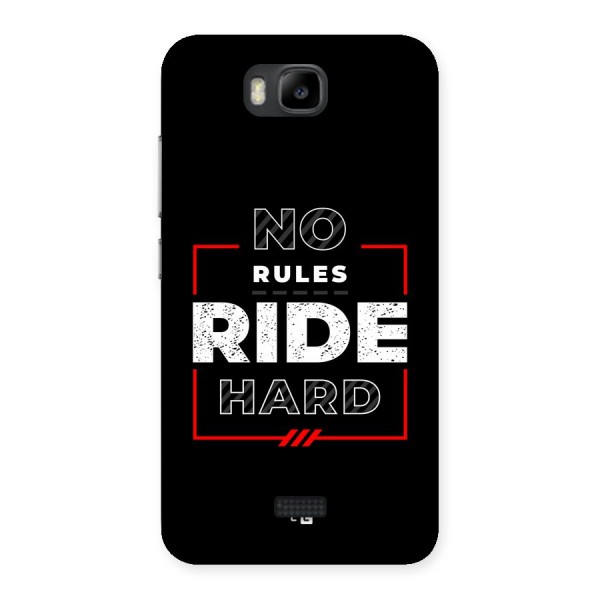 Rules Ride Hard Back Case for Honor Bee