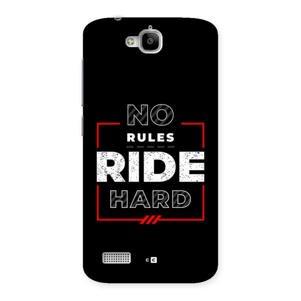 Rules Ride Hard Back Case for Honor Holly