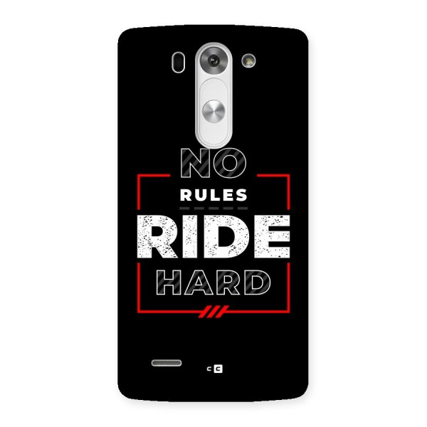 Rules Ride Hard Back Case for LG G3 Beat