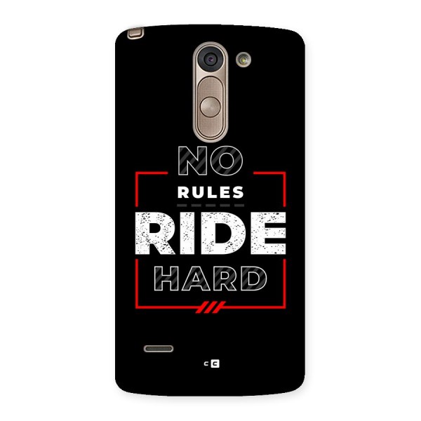 Rules Ride Hard Back Case for LG G3 Stylus