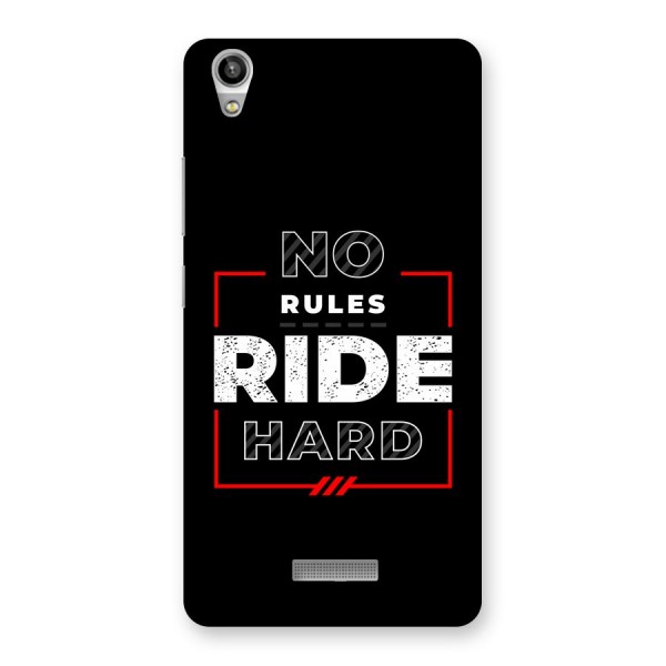 Rules Ride Hard Back Case for Lava Pixel V1