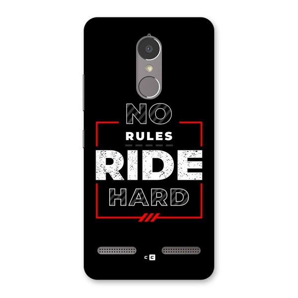 Rules Ride Hard Back Case for Lenovo K6