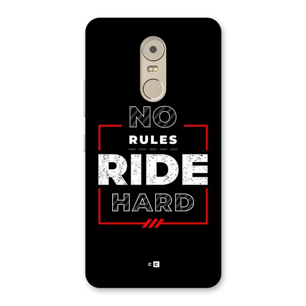 Rules Ride Hard Back Case for Lenovo K6 Note