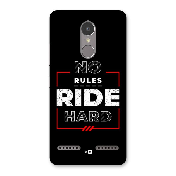 Rules Ride Hard Back Case for Lenovo K6 Power