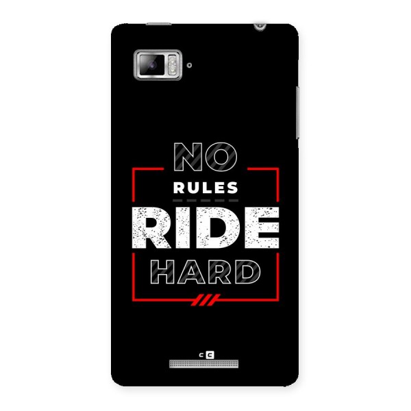 Rules Ride Hard Back Case for Lenovo Vibe Z K910