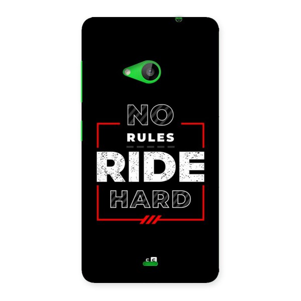 Rules Ride Hard Back Case for Lumia 535