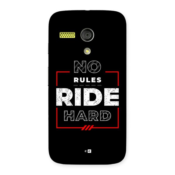 Rules Ride Hard Back Case for Moto G