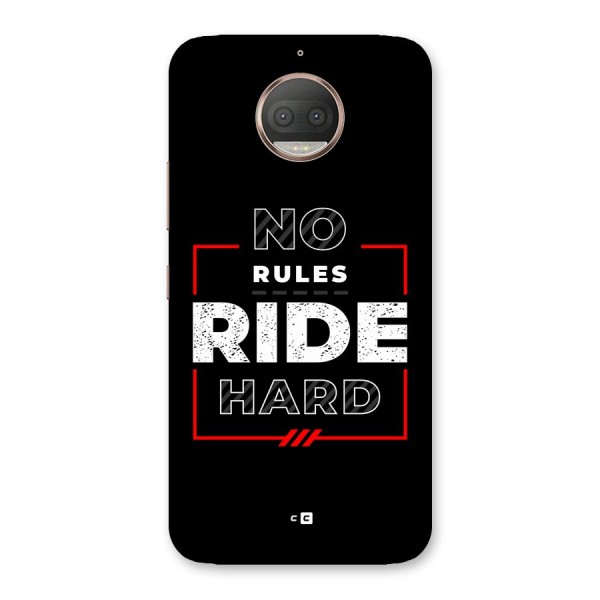 Rules Ride Hard Back Case for Moto G5s Plus