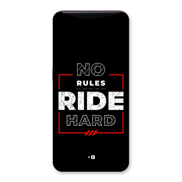 Rules Ride Hard Back Case for Oppo Find X