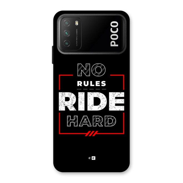 Rules Ride Hard Back Case for Poco M3